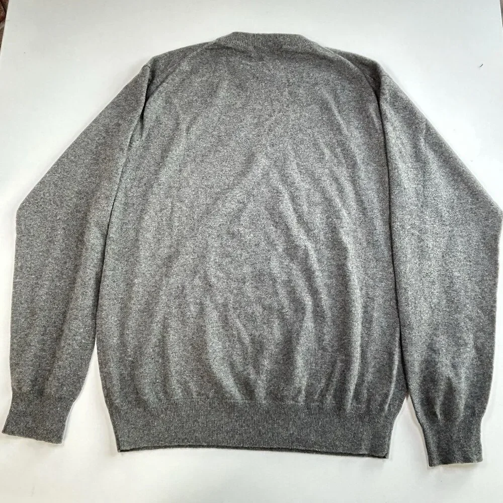 Murano by Raffi Wool Crewneck Sweater Size L Geometric Gray Multi Australia